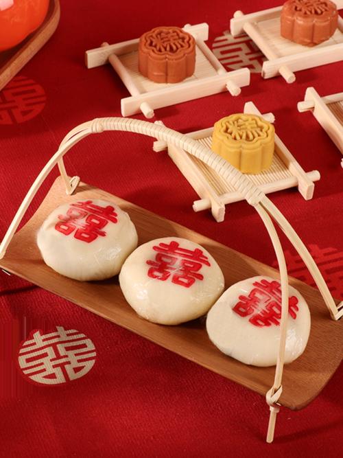 订婚摆件桌面甜品台布置装饰糕点盘柿子喜字点心小物品全套婚批发